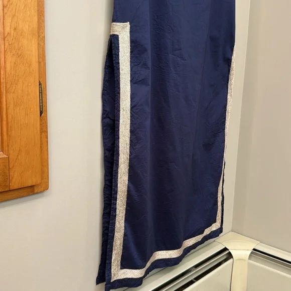 Sail to Sable Sleeveless Classic Maxi Dress | size Small | Navy & gold | EUC - Picture 6 of 11